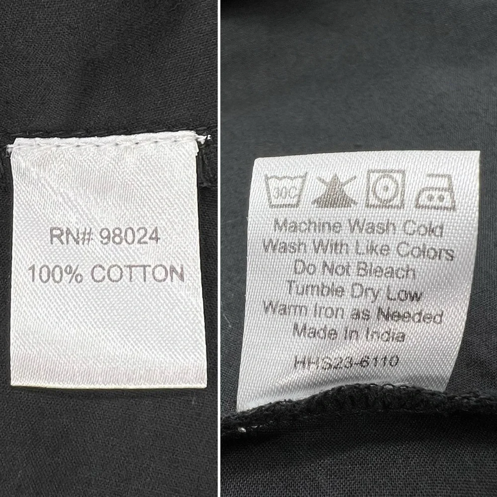 House of Harlow 1960 Black Cotton Peasant Dress Size Small Mini New NWT